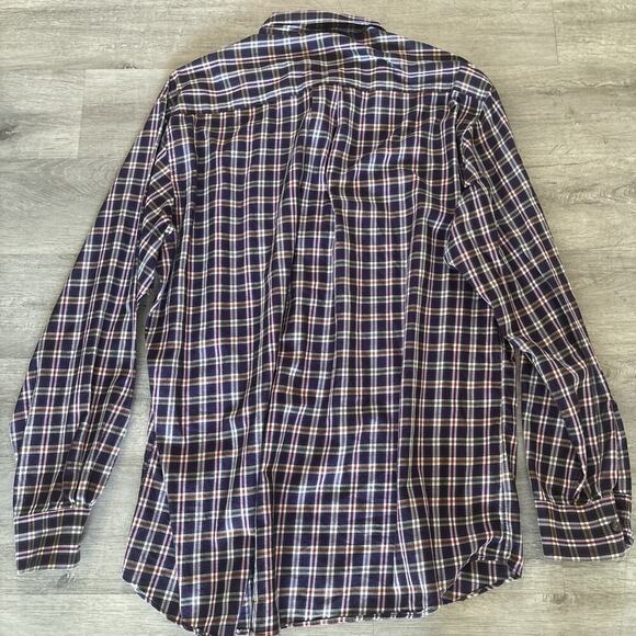 Scott Barber Button Down Shirt Mens Size XL Window Pane Plaid Long Sleeve - Picture 7 of 7